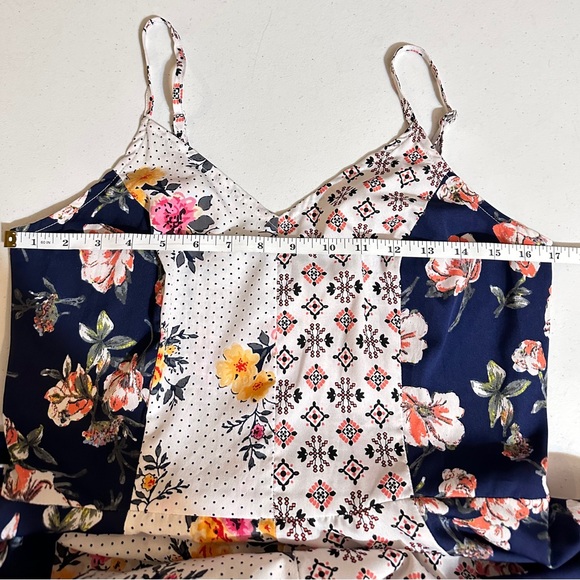 Mlle Gabrielle Dress Women High Low Mixed Print Maxi Size M - Picture 12 of 13